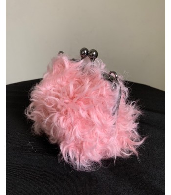 Pink plush small bag