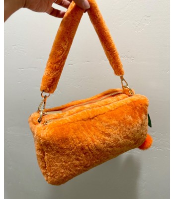 Rectangular orange plush bag